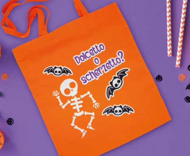 TOTE BAG DI HALLOWEEN PERSONALIZZATA CON I TERMOVINILI