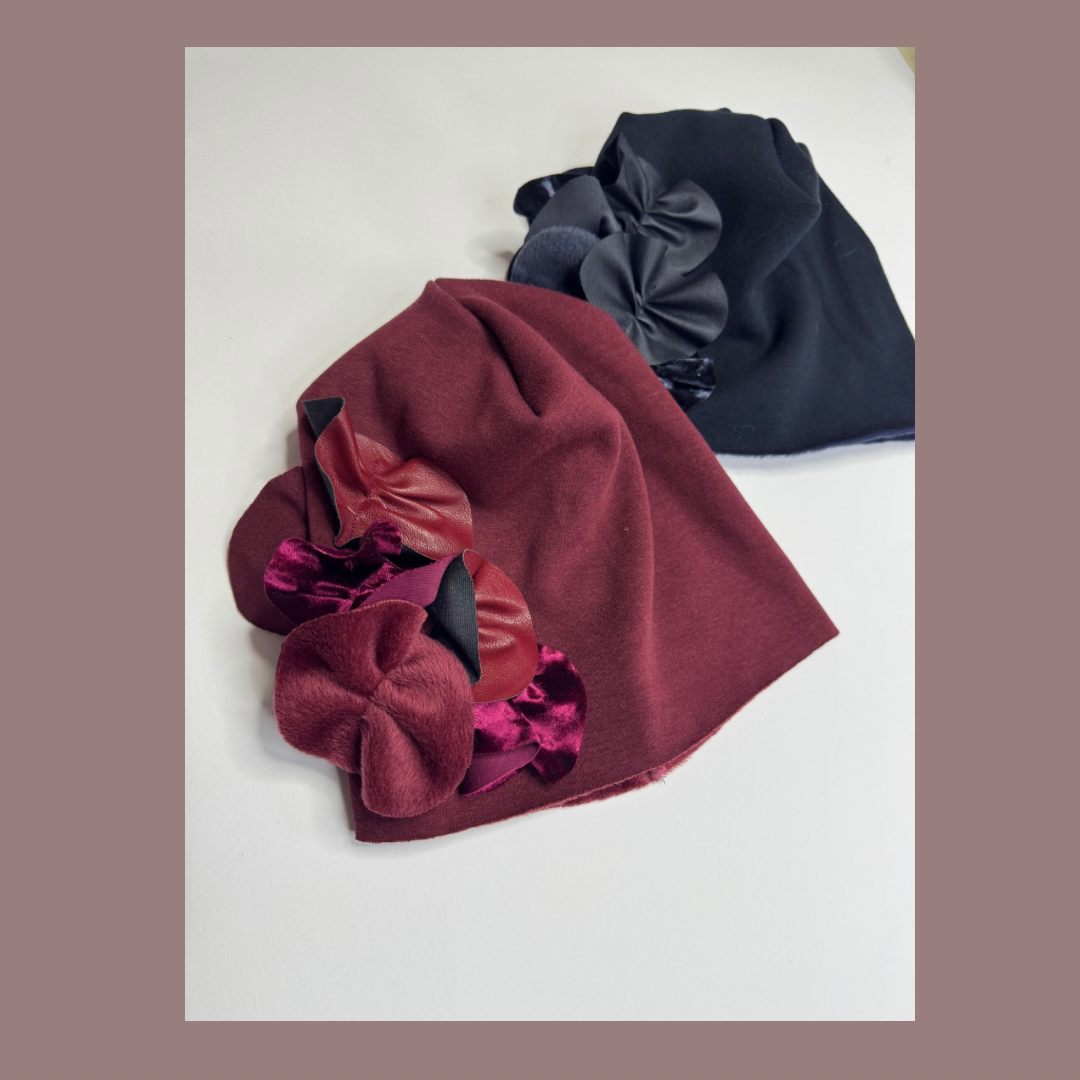 Cuffia donna/bambina petali