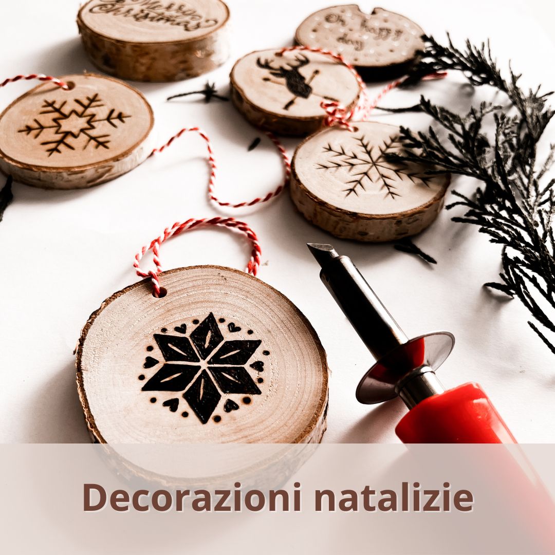 PIROGRAFIA SU LEGNO PER LE DECORAZIONI NATALIZIE