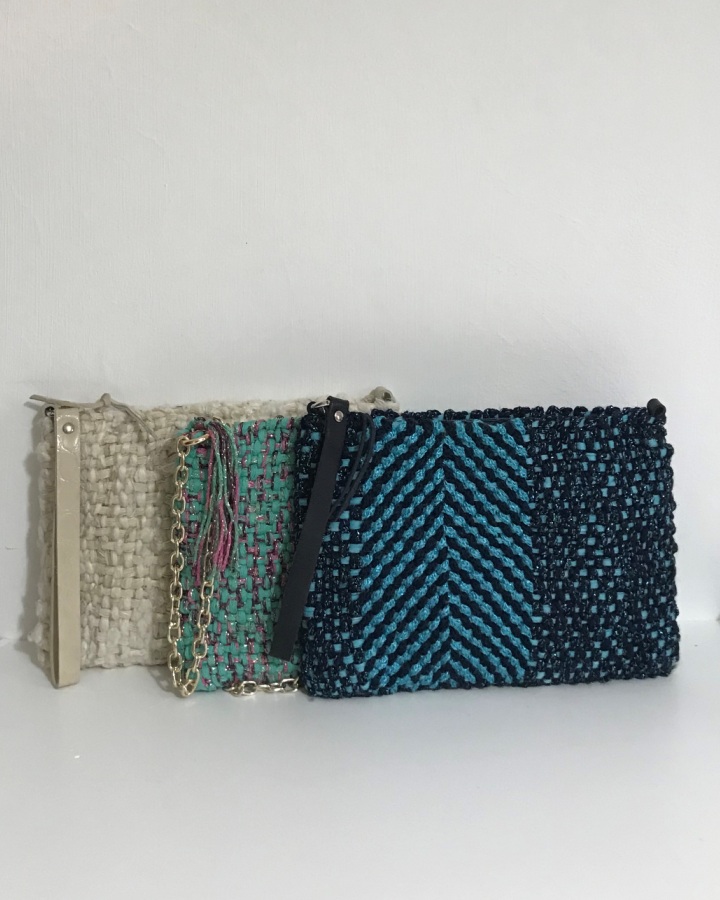 Borsa da polso tessuta con#iltelaiopercappelli