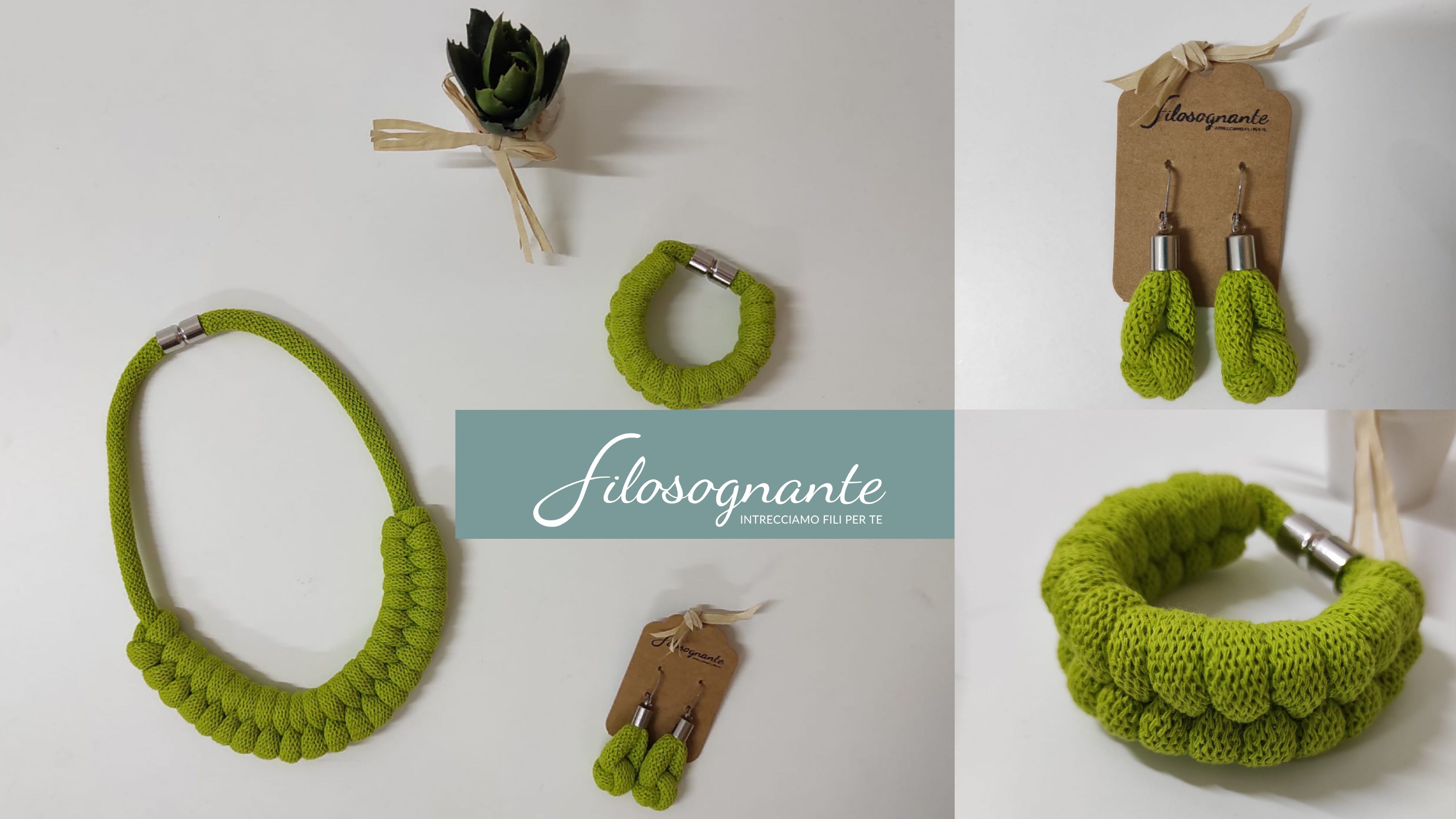 SET COLLANA OTTENA & ORECCHINI - FILOSOGNANTE