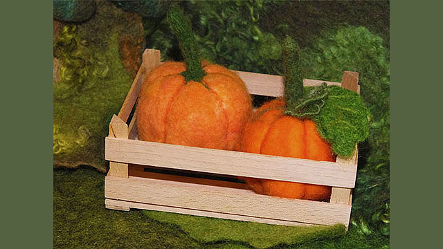 Zucca in lana cardata