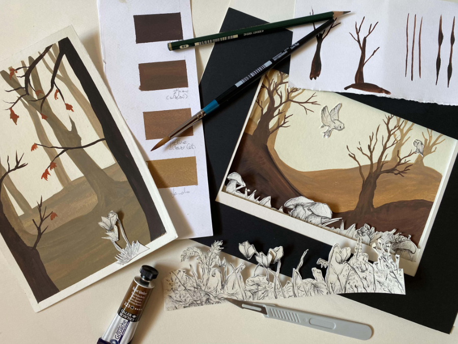 FOREST OF PAPER AND COLOR: painting and drawing course