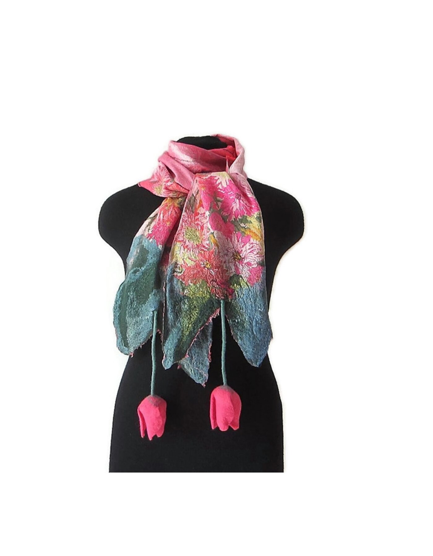 Scarf with Tulips
