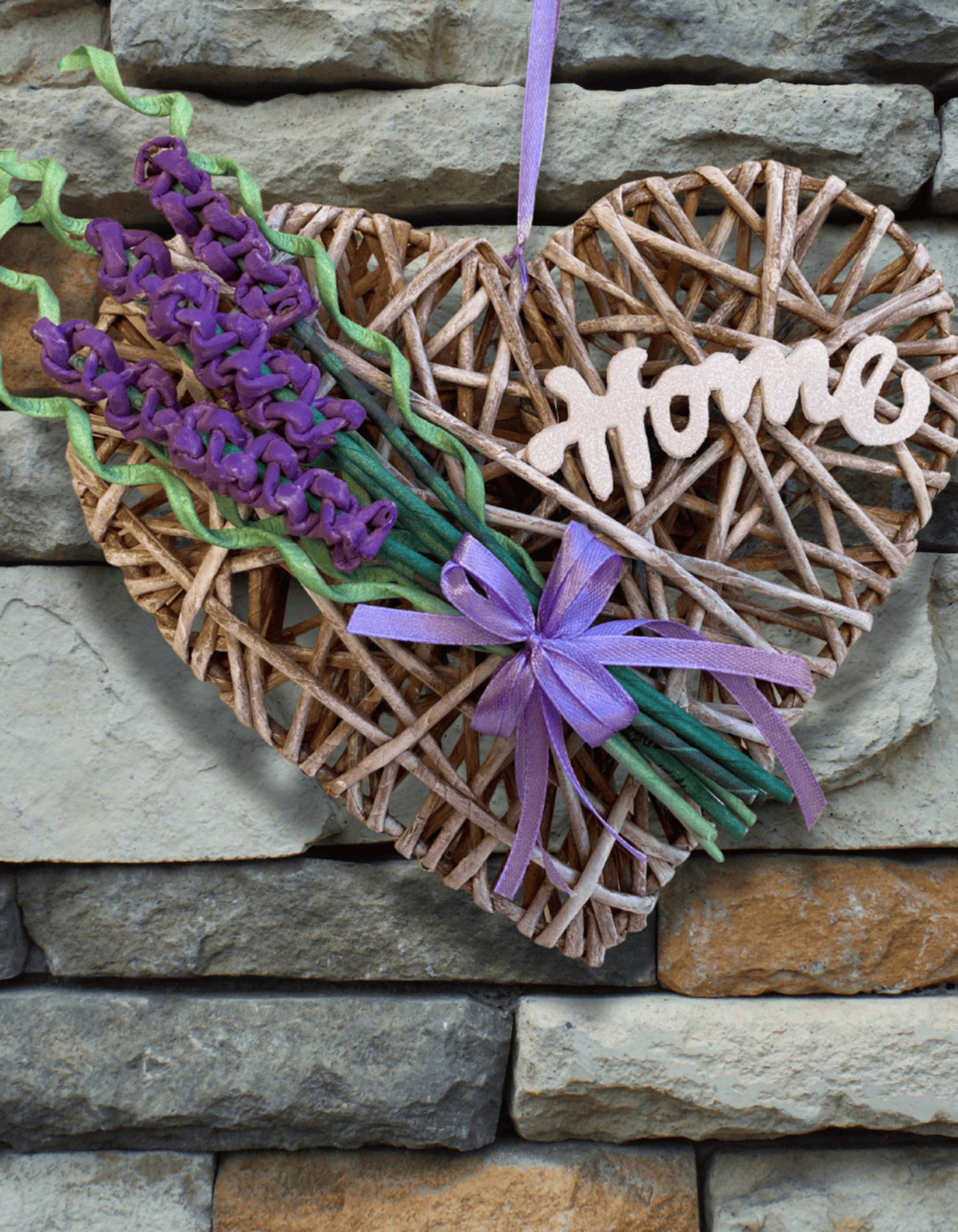 Cuore in stile provenzale da appendere