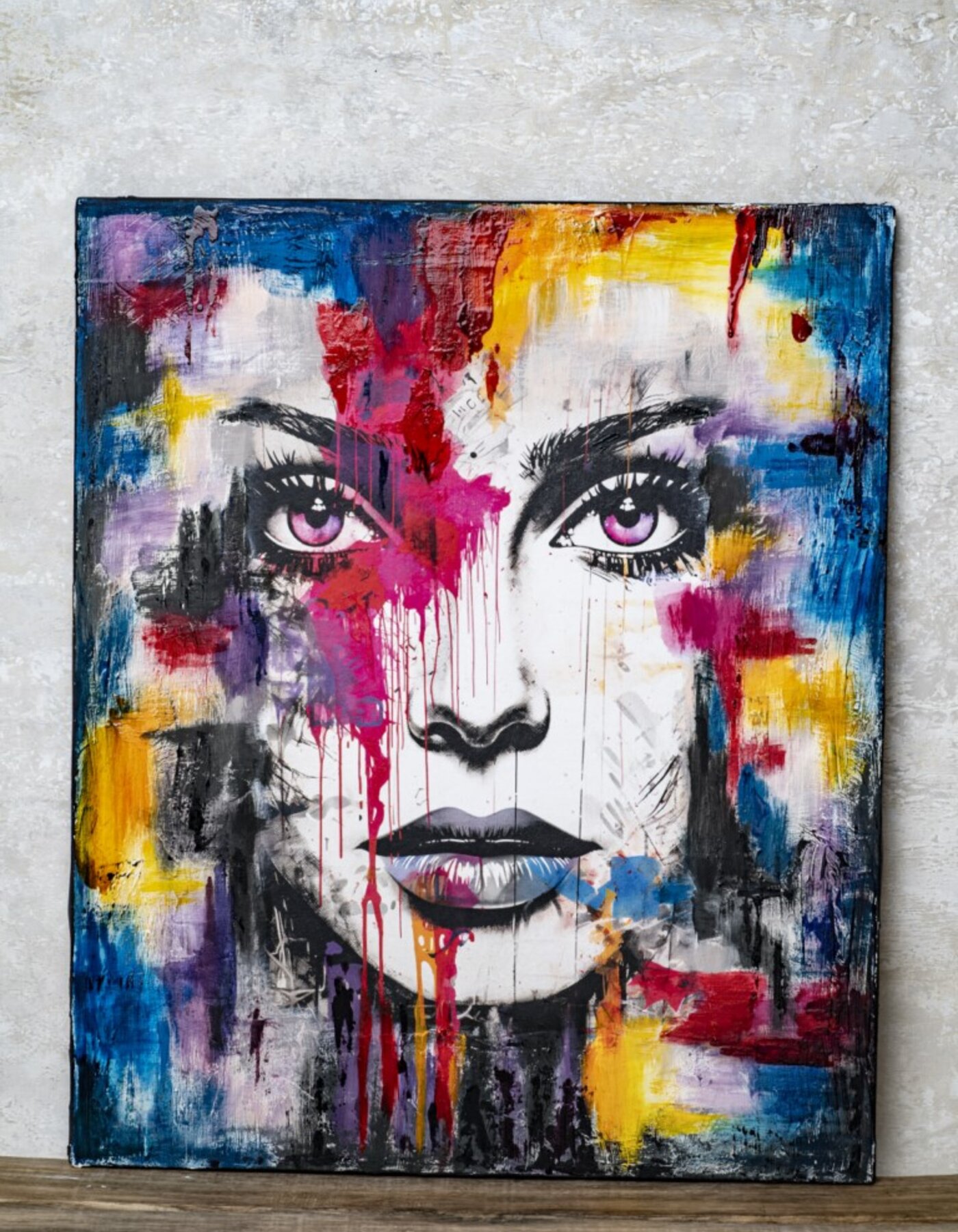 Tela Pop Art con protagonista la forza della Donna