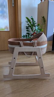 Doll cradle made from sewing cords
