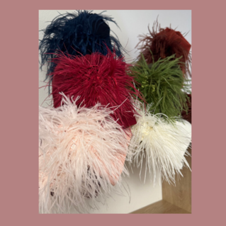 Cuffie donna piume