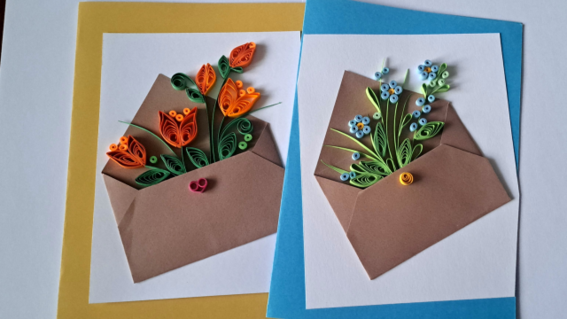biglietto con fiori