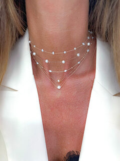 Choker pearl necklaces