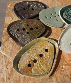 handmade ceramic soap holders