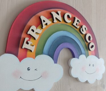 Arcobaleno personalizzato in legno