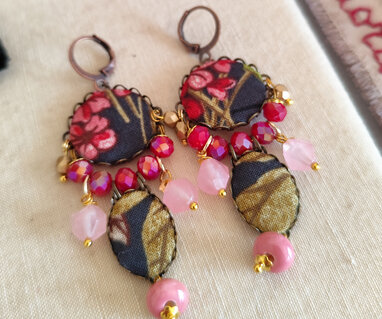 Fabric earrings