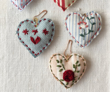 hand-embroidered brooch