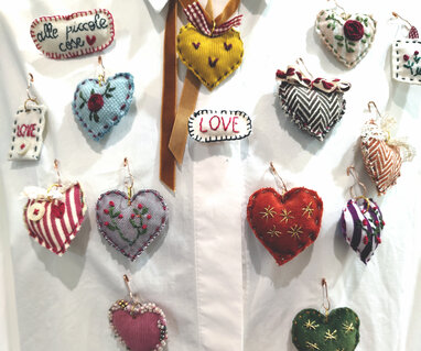 hand-embroidered brooch