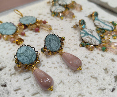 Fabric earrings