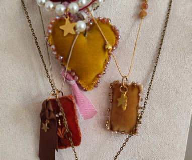 Fabric necklaces