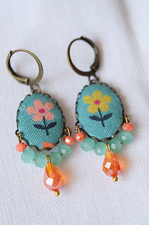 Fabric earrings