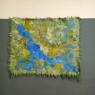 Handmade felt wall decoration art panel wool canvas felting sound-absorbing tapestry