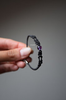 Bracciali in pizzo macrame con pietre